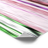 Farbige Abstrakte Streifen #123 Poster (Ecke)