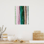 Farbige Abstrakte Streifen #123 Poster (Küche)