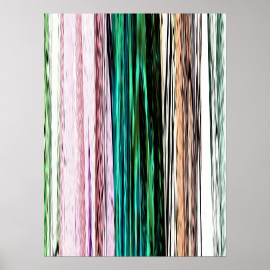 Farbige Abstrakte Streifen #123 Poster (Vorne)