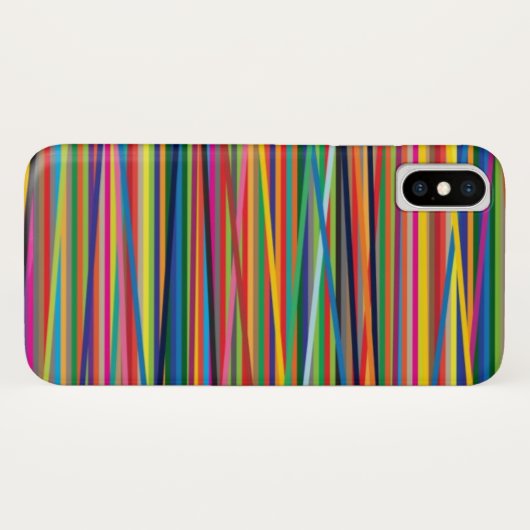 Farbige abstrakte Streifen Case-Mate iPhone Hülle (Rückseite (Horizontal))