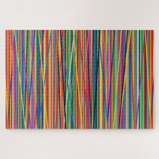 Farbige abstrakte Streifen Design jugendliche Stof Puzzle (Horizontal)