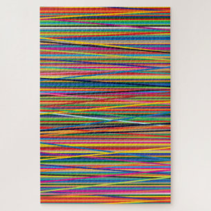 Farbige abstrakte Streifen Design jugendliche Stof Puzzle