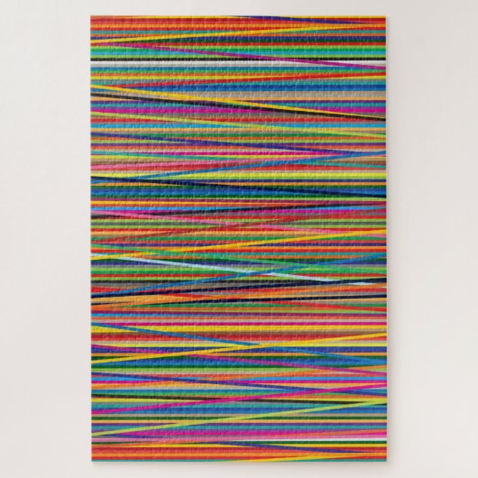 Farbige abstrakte Streifen Design jugendliche Stof Puzzle (Vertikal)