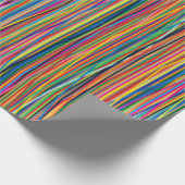 Farbige abstrakte Streifen Geschenkpapier (Ecke)