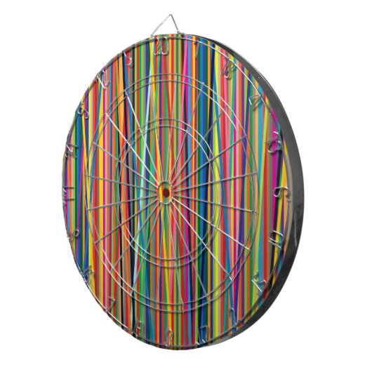 Farbige abstrakte Streifen gestalten ausgewachsene Dartscheibe (Vorderseite rechts)