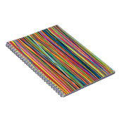 Farbige abstrakte Streifen gestalten ausgewachsene Notizblock (Rechte Seite)