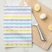 Farbige abstrakte Streifen Handtuch (Viertel Falte)