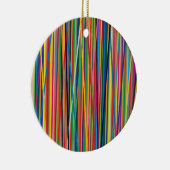 Farbige abstrakte Streifen Keramik Ornament (Rechts)