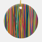 Farbige abstrakte Streifen Keramik Ornament (Hinten)
