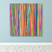 Farbige abstrakte Streifen Leinwanddruck (Insitu (Holzboden))