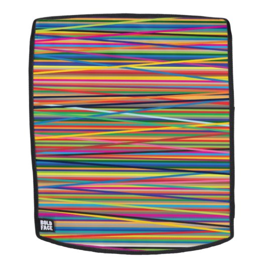 Farbige abstrakte Streifen Rucksack (Abnehmbare Front)