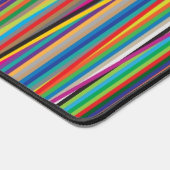 Farbige abstrakte Streifen Schreibtischunterlage (Ecke)