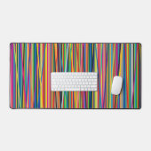 Farbige abstrakte Streifen Schreibtischunterlage (Tastatur & Maus)