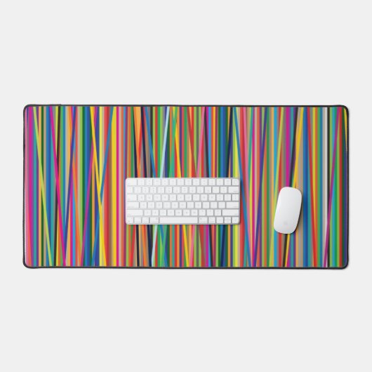Farbige abstrakte Streifen Schreibtischunterlage (Tastatur & Maus)