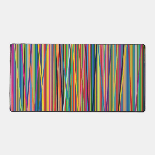 Farbige abstrakte Streifen Schreibtischunterlage (Vorderseite)