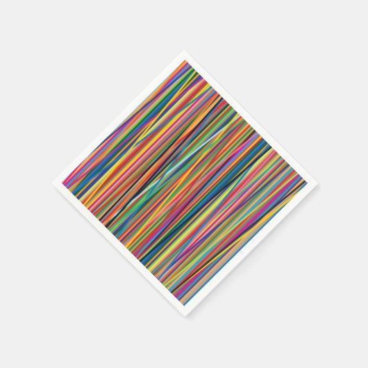 Farbige abstrakte Streifen Serviette (Ecke)