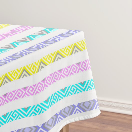 Farbige abstrakte Streifen Tischdecke (Beispiel)