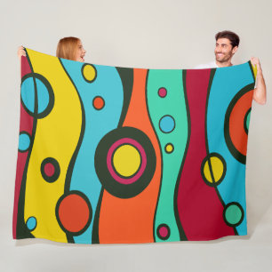 Farbige abstrakte surrealistische Kunstillustratio Fleecedecke