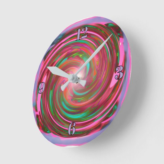 Farbige, Abstrakte Swirl-Design-Uhr Runde Wanduhr (Winkel)