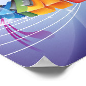 Farbige Abstrakte Tastatur Poster (Ecke)