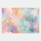 Farbige Abstrakte Tinte Art Wrapping Paper Sheets Geschenkpapier Set (Vorderseite 3)