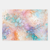 Farbige Abstrakte Tinte Art Wrapping Paper Sheets Geschenkpapier Set (Vorderseite 2)