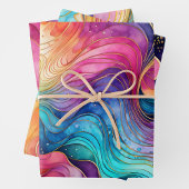 Farbige Abstrakte Tinte Art Wrapping Paper Sheets Geschenkpapier Set