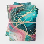 Farbige Abstrakte Tinte Art Wrapping Paper Sheets Geschenkpapier Set (Beispiel)