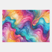 Farbige Abstrakte Tinte Art Wrapping Paper Sheets Geschenkpapier Set (Vorderseite)