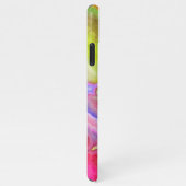 Farbige Abstrakte Tinte mit Ihrer Monogramm iPhone Hülle (Rechte Seite)