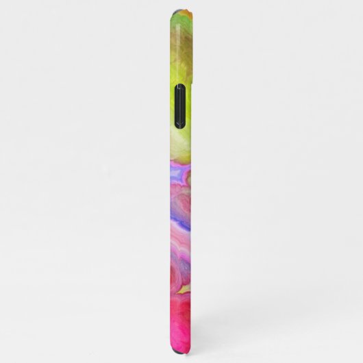 Farbige Abstrakte Tinte mit Ihrer Monogramm iPhone Hülle (Rechte Seite)