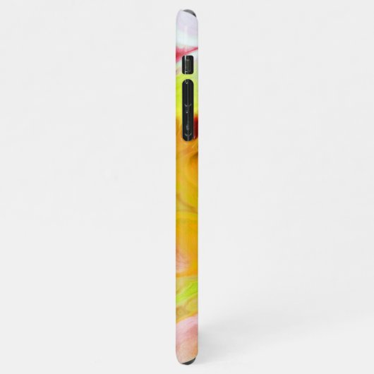 Farbige Abstrakte Tinte mit Ihrer Monogramm iPhone Hülle (Linke Seite)