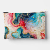 Farbige Abstrakte Tintenkunstzubehör Zubehörtasche (Rückseite)