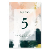 Farbige Abstrakte Tischnummer (Vorderseite)