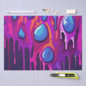 Farbige Abstrakte Tropfen (11) Seidenpapier (Handwerk)