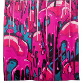 Farbige Abstrakte Tropfen (15) Duschvorhang (Vorderseite)