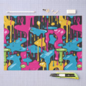 Farbige Abstrakte Tropfen (1) Seidenpapier (Handwerk)