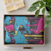 Farbige Abstrakte Tropfen (1) Seidenpapier (Geschenk)