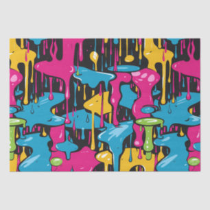 Farbige Abstrakte Tropfen (1) Seidenpapier