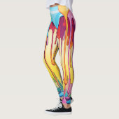 Farbige Abstrakte Tropfen (29) Leggings (Links)