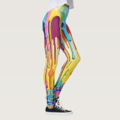 Farbige Abstrakte Tropfen (29) Leggings (Rechts)