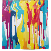 Farbige Abstrakte Tropfen (3) Duschvorhang (Vorderseite)