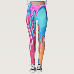 Farbige Abstrakte Tropfen (4) Leggings