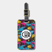 Farbige Abstrakte Tropfen (7) Gepäckanhänger (Vorderseite vertikal)