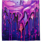 Farbige Abstrakte Tropfen (8) Duschvorhang (Vorderseite)