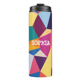 Farbige Abstrakte Trüblerin mit Namen Thermosbecher