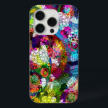 Farbige Abstrakte Vintage Blume Case-Mate iPhone Hülle<br><div class="desc">Farbenfrohe romantische Vintage Blume und Wirbel Collage Muster. Design ist auf anderen Produkten erhältlich.</div>
