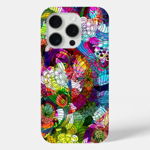 Farbige abstrakte Vintage-Blumen-Collage Case-Mate iPhone Hülle