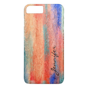 Farbige Abstrakte Vintage Holzkörnchen #4 Case-Mate iPhone Hülle