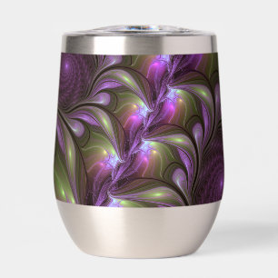 Farbige abstrakte violette lila Khaki-Fraktalkunst